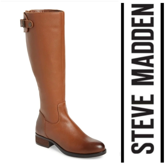 Steve Madden Shoes - Stylish Steve Madden Cognac Leather Boots